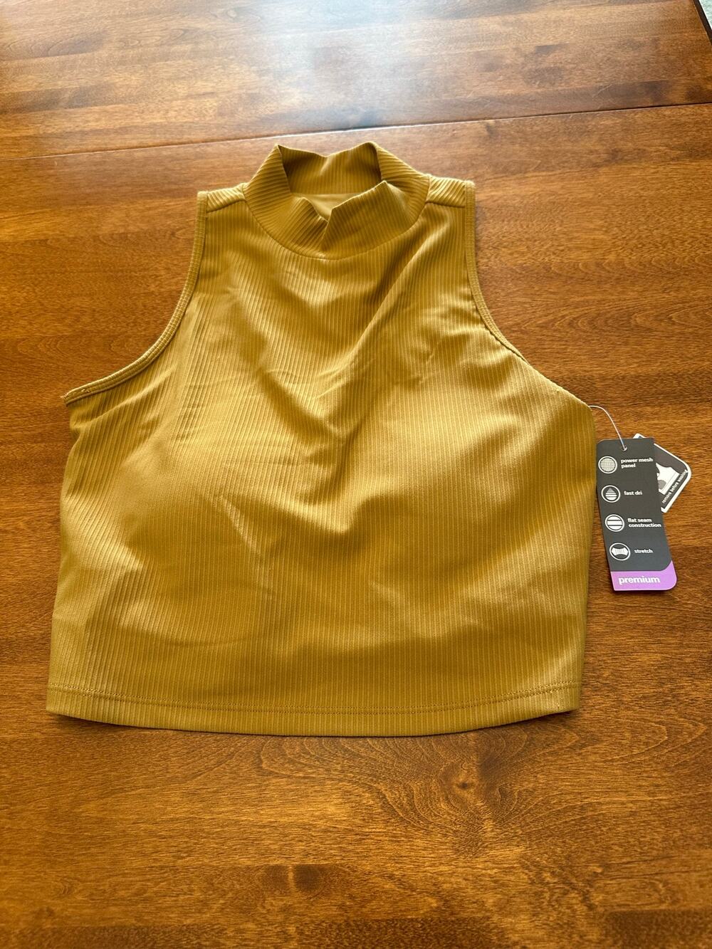MTA Sport Women’s Medium Ribbed High Neck Bra Top